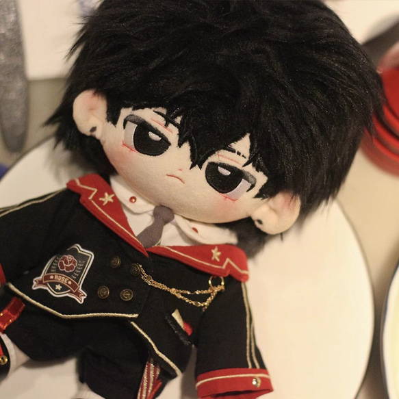 20cm着せ替えぬいぐるみ服 暗闇のバラセット 着せ替え人形 ぬいぐるみ ぬい服 背広 スーツ 洋服 おしゃれ イケメン 3枚目の画像