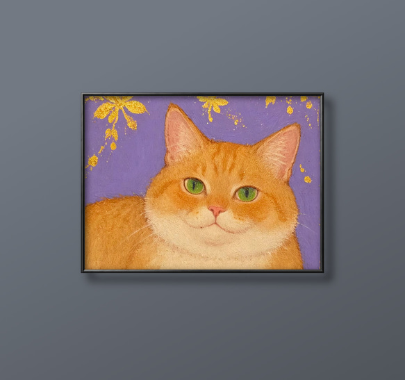 絵画 | イラストポスター 408☆ 【猫ちゃんの可愛い笑顔】