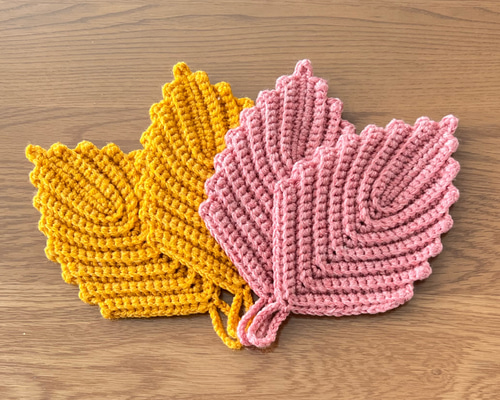 【c-nobu】アクリルたわし　葉っぱ　10枚 アクリルたわし 葉っぱ リーフ 10枚セットで - メルカリ