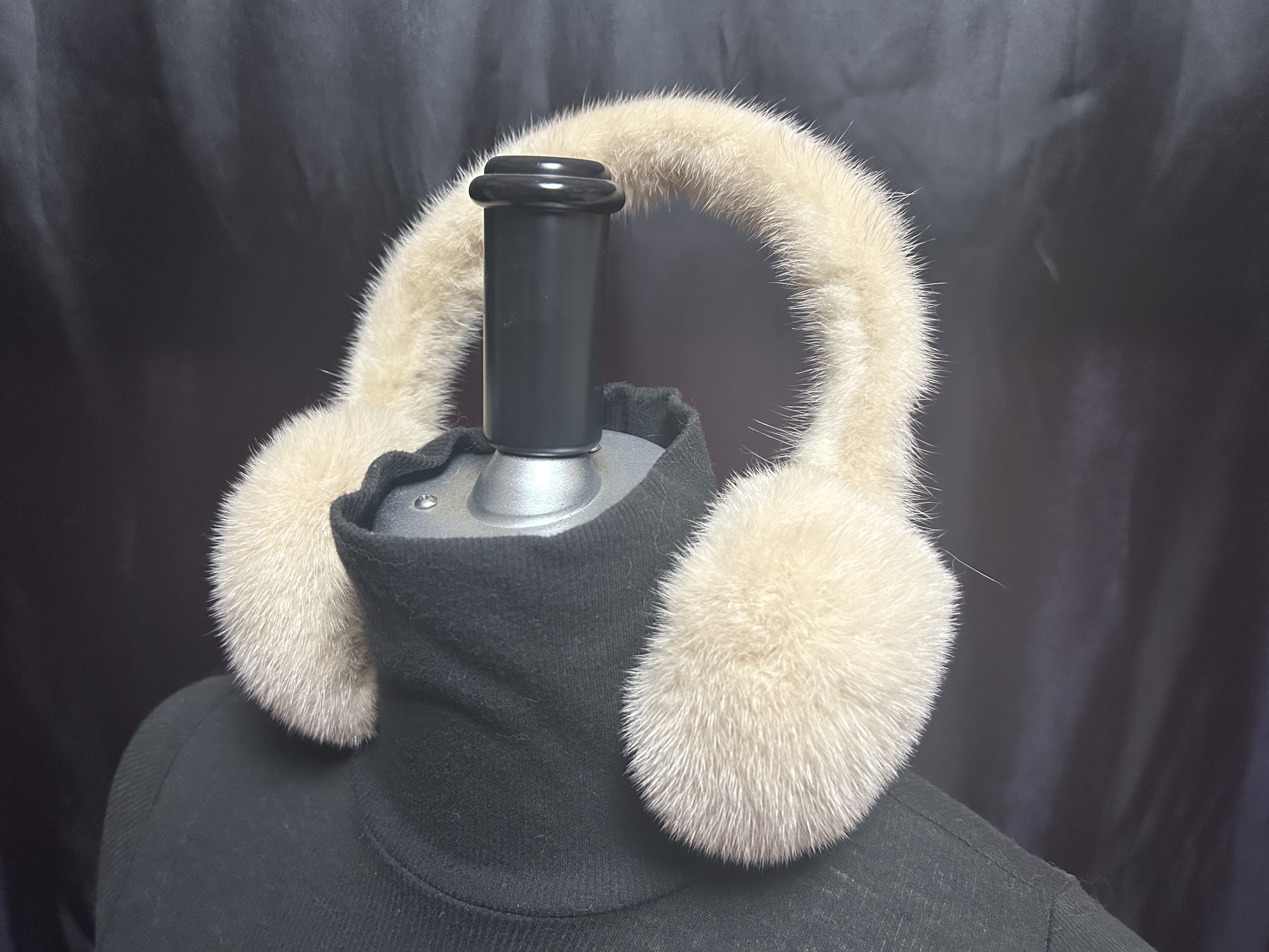 ミンク イヤーマフ ベージュ