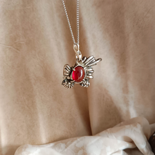 ヴィンテージ ネックレス ガーネット マルカジット シルバー925製 587