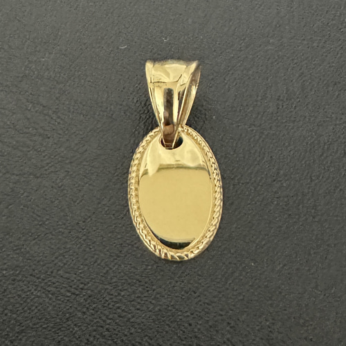 受注生産】K10 喜平用 ペンダント オーバル 10金 無垢 ペンダント