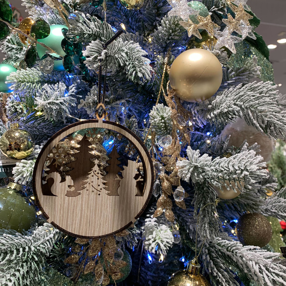 木のぬくもりが感じれる　クリスマス　ウッド　オーナメント「layer」 7枚目の画像
