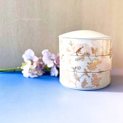 和モダン♪シノワズリ柄の三段重(お重/ラウンド)和食器＊お節 その他