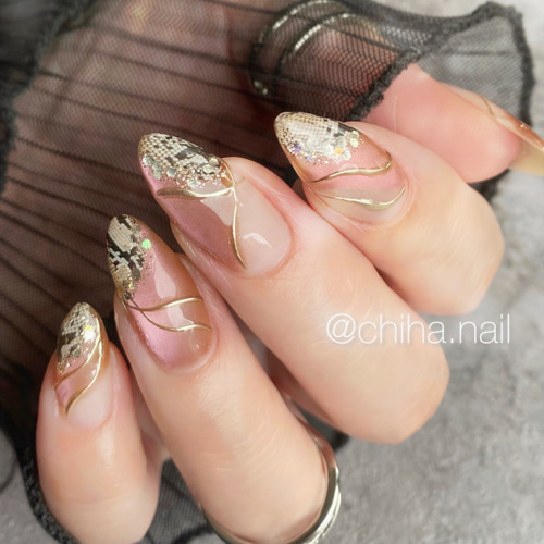 【未使用】ネイルチップ　ニュアンスネイル ネイルチップ No.002 オーダーメイド/ニュアンスネイル