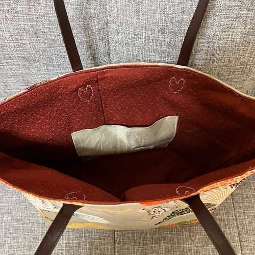 アンズルーム☆ちょっと豪華な☆着物×帯 リメイク☆トートバッグ