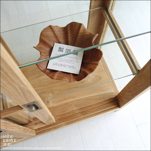 直接引き取り希望 チーク無垢材キャビネット 飾り棚 靴箱 北欧 直接