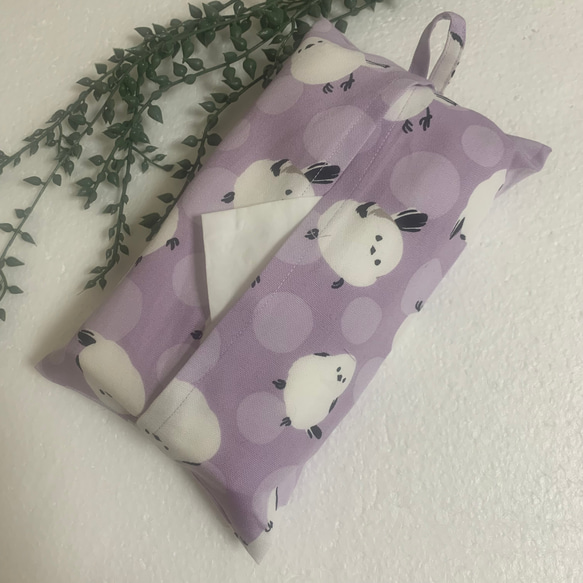 エコティッシュカバー☆マスクストッカー♪水玉☆シマエナガ♪5カラー 2枚目の画像