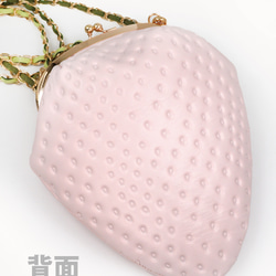 白苺がま口バッグ2WAY（牛革製） 9枚目の画像