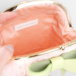 白苺がま口バッグ2WAY（牛革製） 10枚目の画像