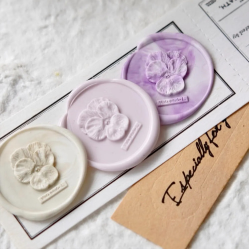 受注販売】3D シーリングスタンプ 【ビオラ】すみれ 花 シーリング  