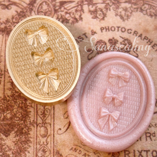 ❤ダイカット/3Dりぼん❤23mm【1697】シーリングスタンプ スタンプ  