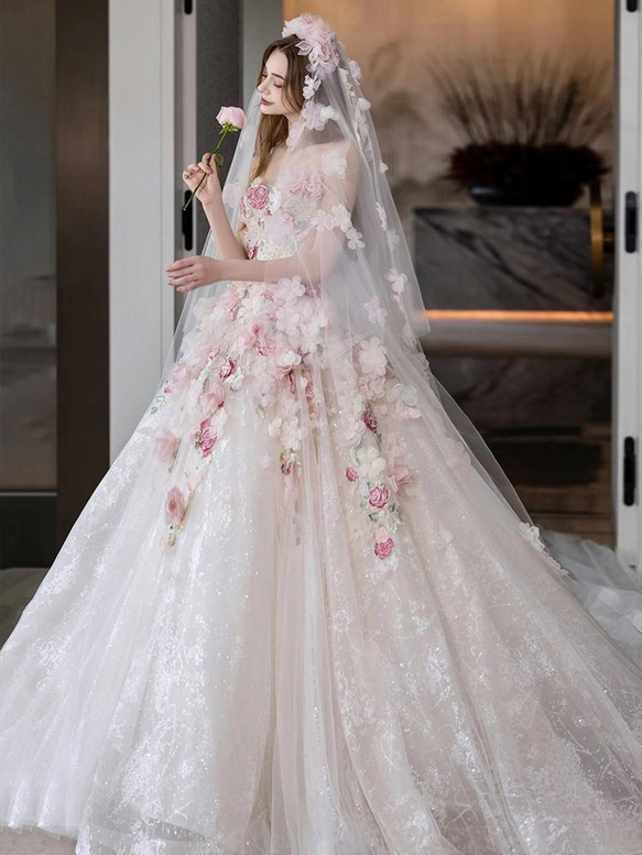 ウェディングドレス 花嫁 二次会 ウエディングドレス 結婚式 ロング