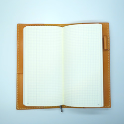 牛ヌメ革・ほぼ日weeks、weeks MEGA 用 手帳カバー （ケブラー糸ミシン縫製） 9枚目の画像