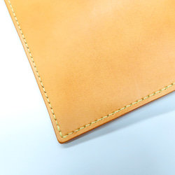 牛ヌメ革・ほぼ日weeks、weeks MEGA 用 手帳カバー （ケブラー糸ミシン縫製） 6枚目の画像