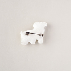 シュナウザーのブローチ/バッグチャーム　✴︎刺繍　ビーズ 4枚目の画像