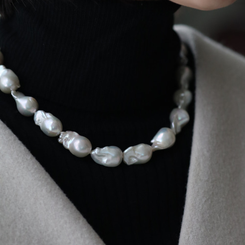 一点物】オイスターバロックパールのネックレス バロック 淡水 真珠