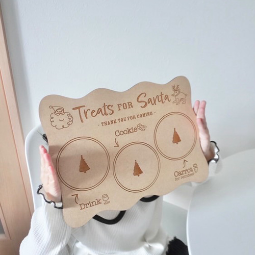 送料込】サンタさんへのクッキープレート トリートプレート クリスマス