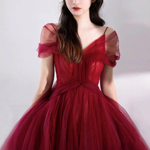 カラードレス 演奏会 安い ロングドレス コンサート 赤 パーティー