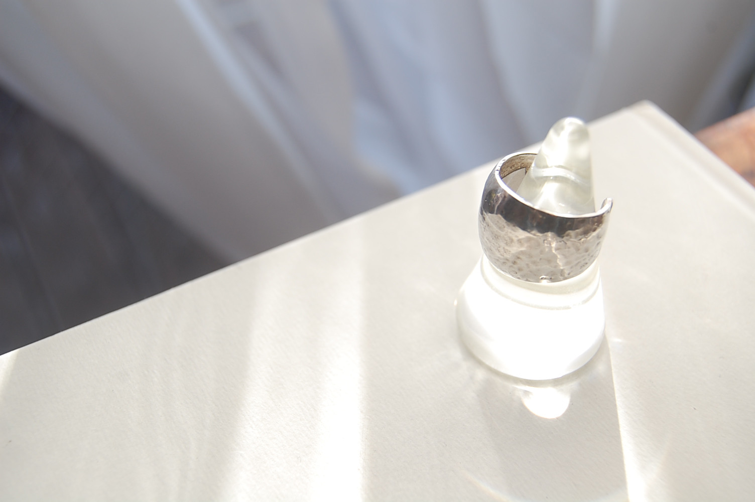 シンプルな槌目のリング＆イヤーカフ/2WAY［SILVER950］