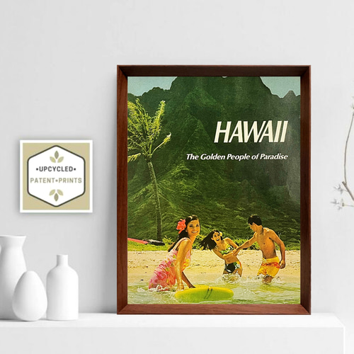 【専用】ビンテージ   ハワイ  ポスター    60年代 HAWAII ハワイ 1960年代 アメリカ ヴィンテージ 雑誌 広告 額付