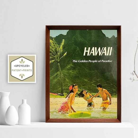 HAWAII ハワイ 1960年代 アメリカ ヴィンテージ 雑誌 広告 額付 ポスター 2枚目の画像