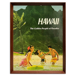 HAWAII ハワイ 1960年代 アメリカ ヴィンテージ 雑誌 広告 額付 ポスター 3枚目の画像
