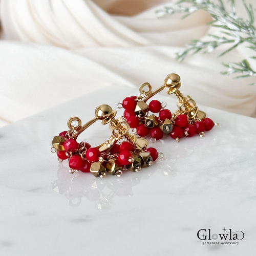 人気シリーズ】レッドコーラル・ヘマタイトのホリデーカラー16kgp