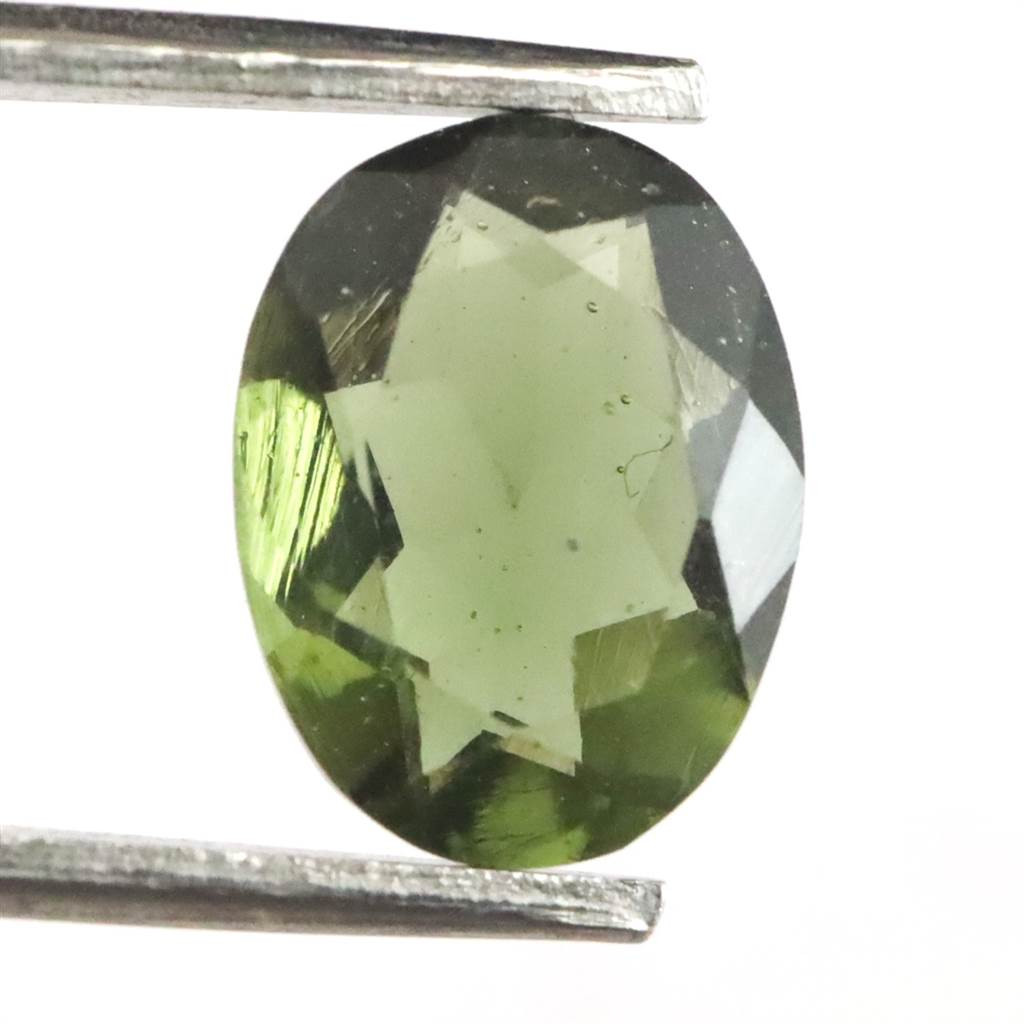 モルダバイト AAA 9.5mmオーバル ファセットカット ルース 1.55ct #78079