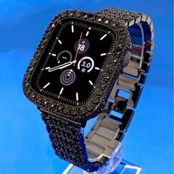 超高級アップルウォッチパブェシルバーczダイヤ キラキラ カバー