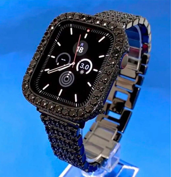 Apple Watch ケース 最高級ブラックモデル キラキラ フル Apple Watch ケース 最高級ブラックモデル キラキラ フル