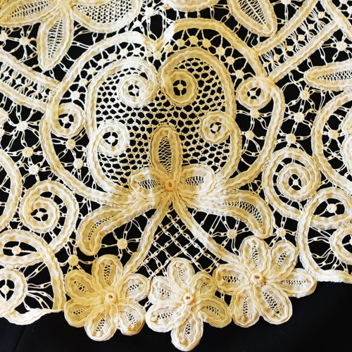 アンティーク アイリッシュクロッシェレースの襟【s0319】 スカーフ