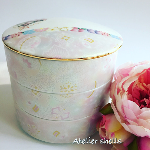 ポーセラーツハンドメイド重箱 陶磁器 3段 陶磁器上絵付けの白磁屋WEBショップ｜陶磁器上絵付け材料