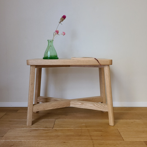 1点のみ】栗一枚板マルチユーススツール サイドテーブル ミニテーブル