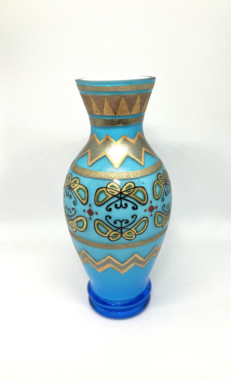 漆塗り　カラーガラス花器　花瓶 9,240円