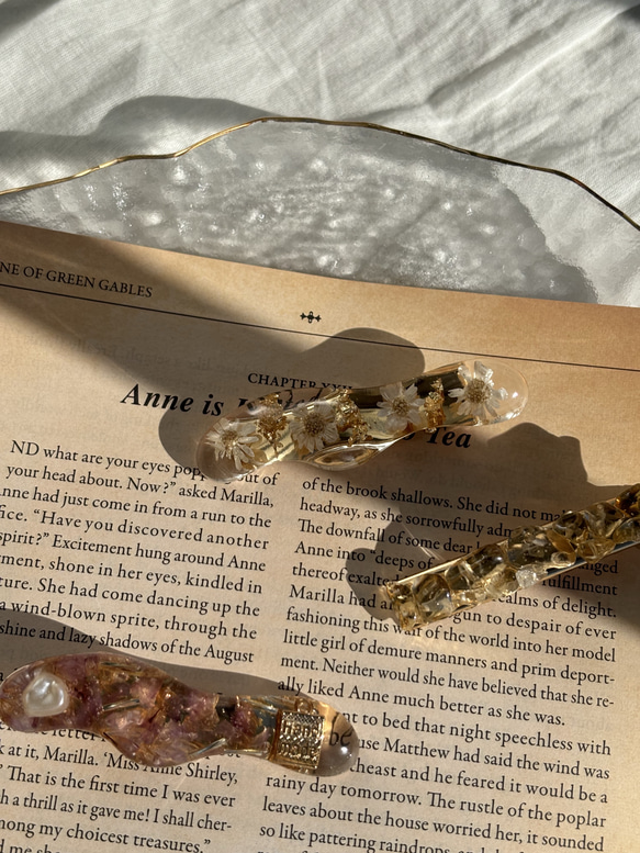 ドライフラワーヘアクリップ 3枚目の画像