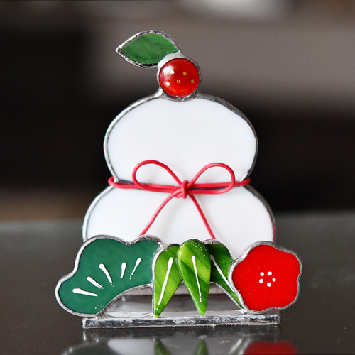 ステンドグラス 鏡餅 松竹梅 その他インテリア雑貨 もえくる 通販