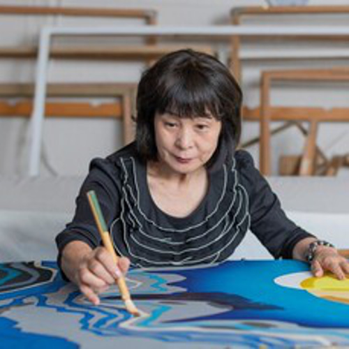 根子岳雲海 [パネル仕立て] Takatsu Akemi ART GALLERY～熊本 染色工芸