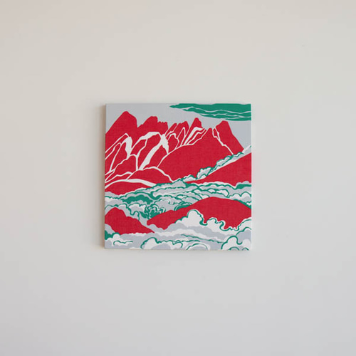 根子岳雲海 [パネル仕立て] Takatsu Akemi ART GALLERY～熊本 染色工芸