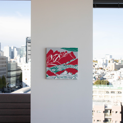 根子岳雲海 [パネル仕立て] Takatsu Akemi ART GALLERY～熊本 染色工芸