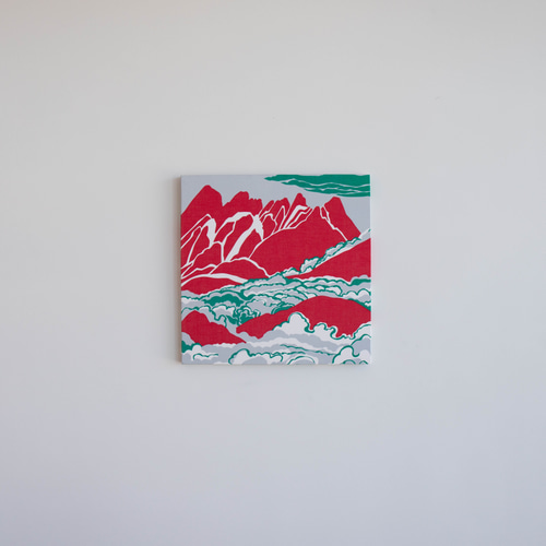 根子岳雲海 [パネル仕立て] Takatsu Akemi ART GALLERY～熊本 染色工芸