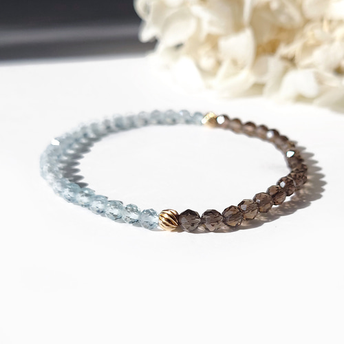 14kgf スモーキークォーツ×アクアマリン