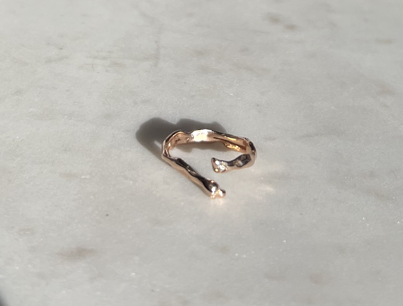 Meteorite K10 Diamond Ring _ メテオライト　K10 ダイヤモンドリング