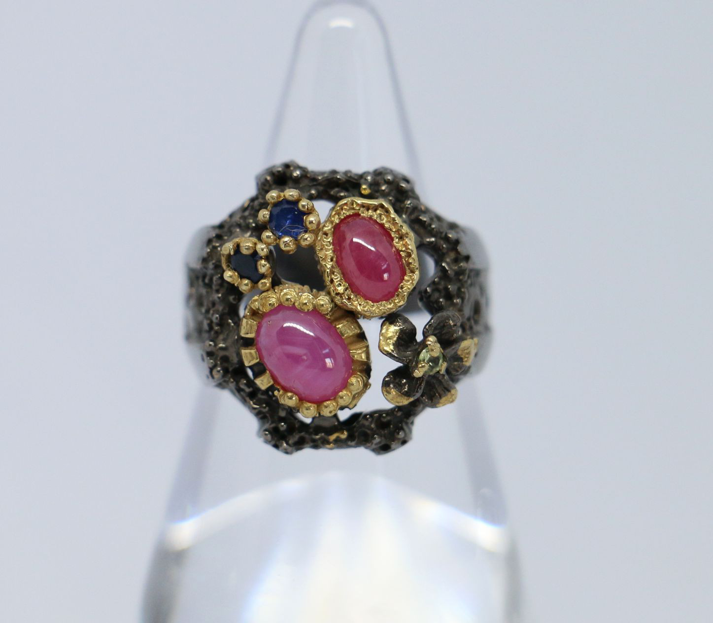 天然石　ルビー・サファイア　デザイン　リング　16号 5,530円