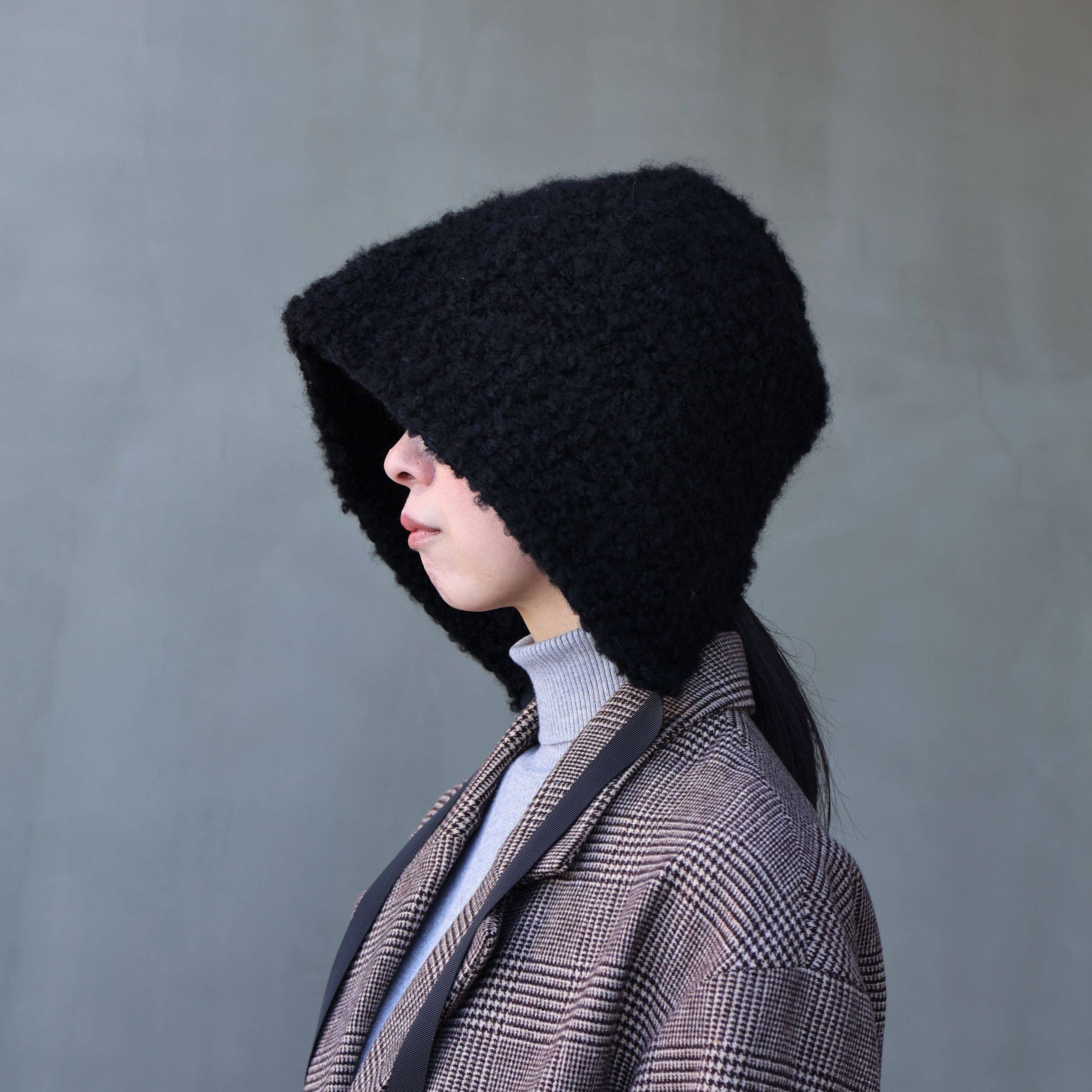 Bonnet スタンダード（color ブラック）/ 選べるリボン / 大人レディス