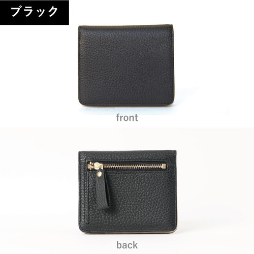 creemaコンパクト財布 刻印可】薄いのに容量しっかり！キャッシュレス時代の薄型本革二つ折り