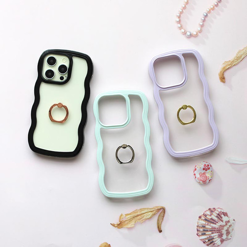 スマホケース iPhoneケース【ウェーブフレームケース