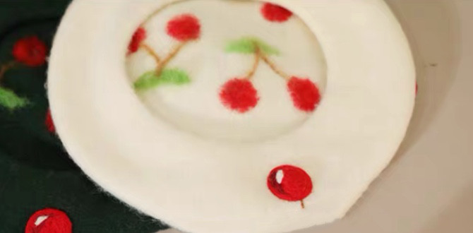 チェリー*春*秋 *冬*ベレー帽*おしゃれ *大人ベレー帽*何でも合わせられる