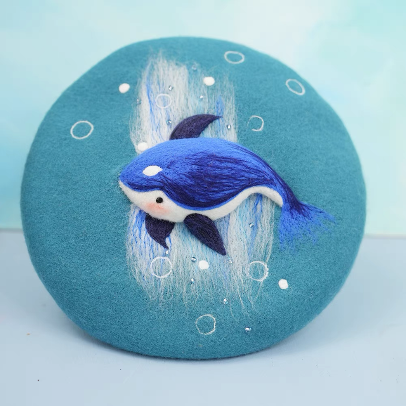 鯨*ベレー帽*おしゃれ *大人ベレー帽*何でも合わせられる*春*秋 *冬