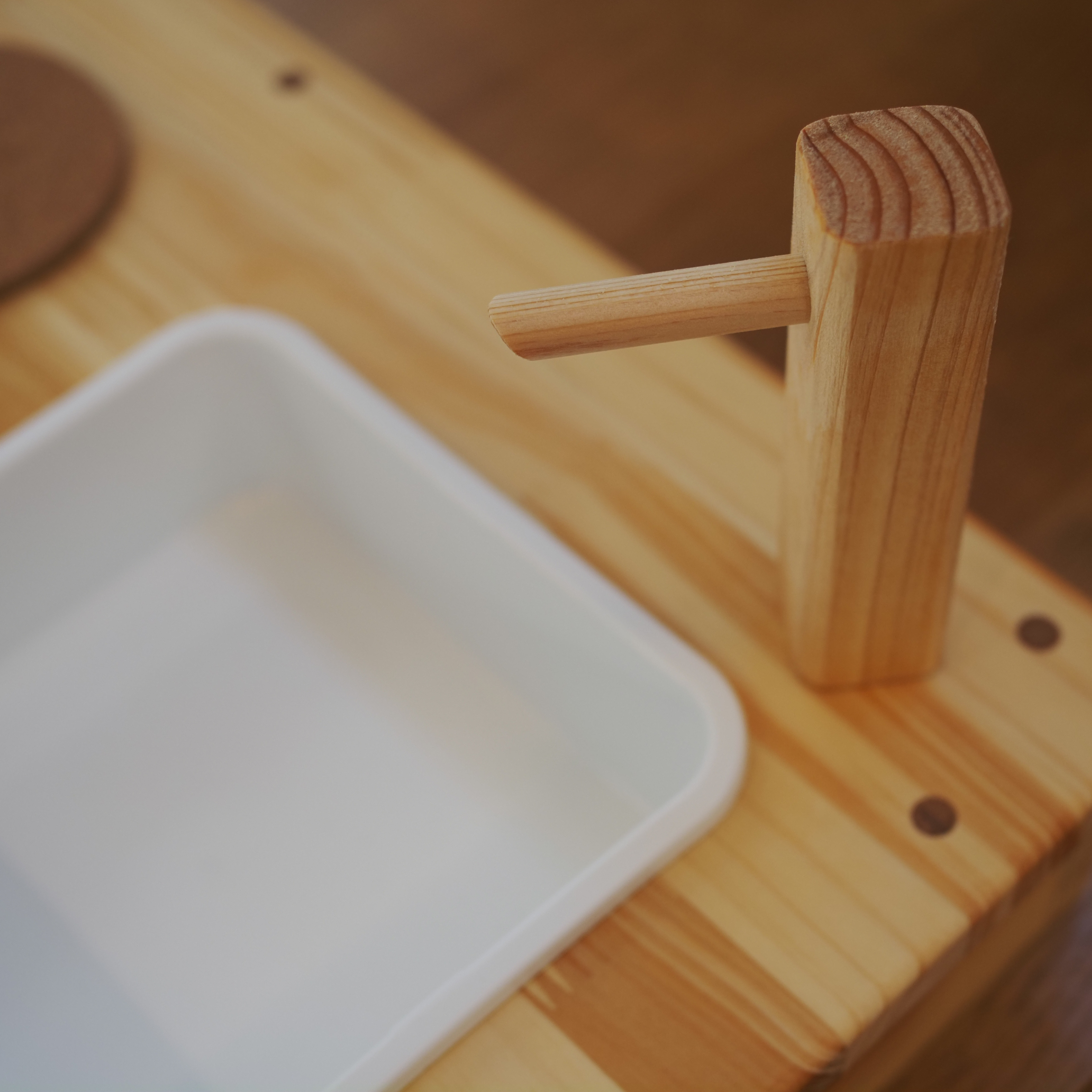 おままごとキッチン【卓上タイプ】　ハンドメイド＊木製＊ナチュラル